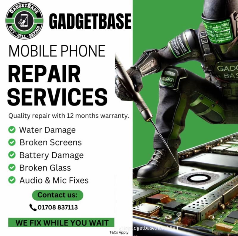 Repair service with 2 year warranty poster