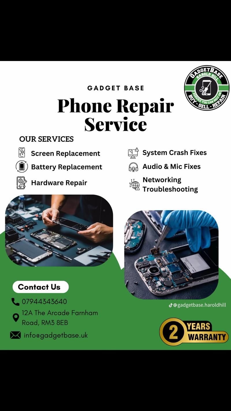 Phone repair service with 2 year warranty